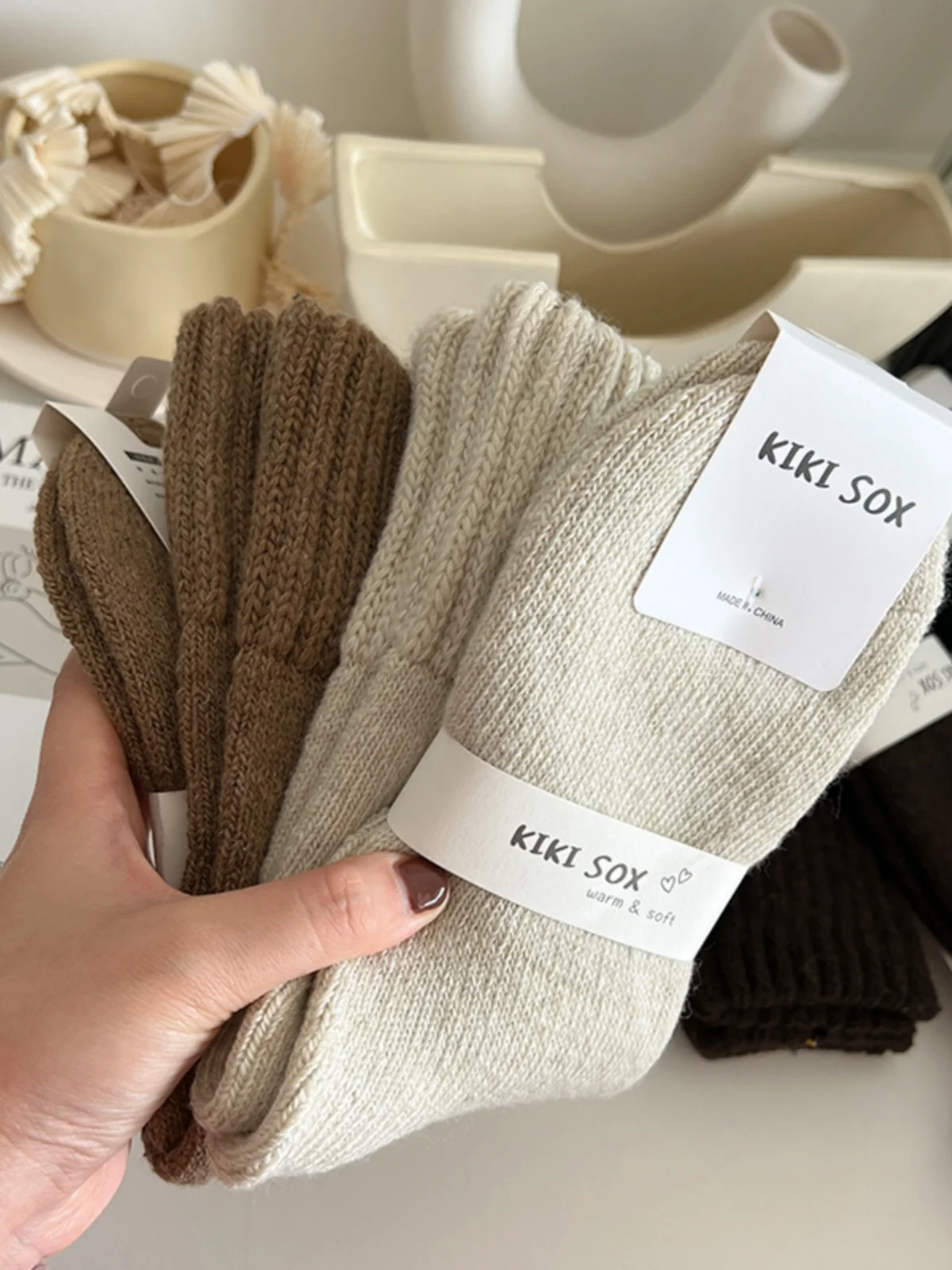 Теплые шерстяные носки махровые плотные женские зимние теплые утепленные