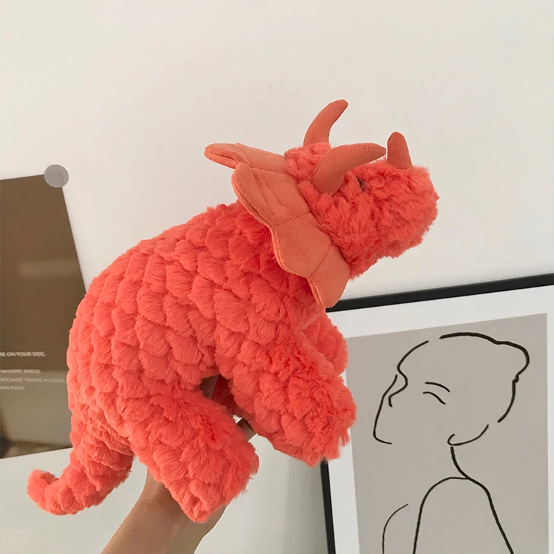 Зеленые Плюшевые игрушки Triceratops домашний декор мягкие в виде животных для