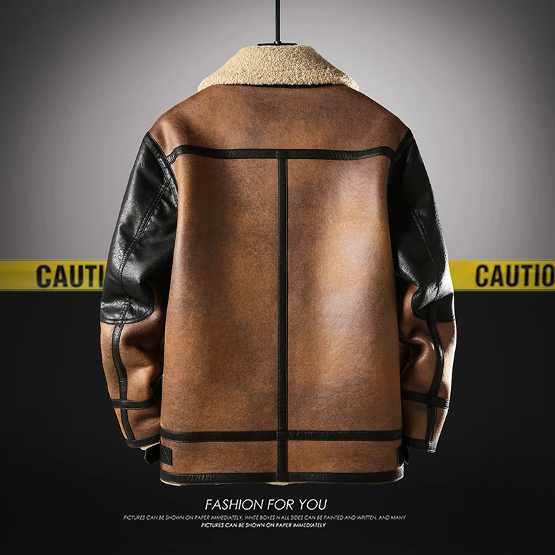 PFHQ 2024 новая зимняя мужская меховая куртка контрастного цвета с длинным рукавом