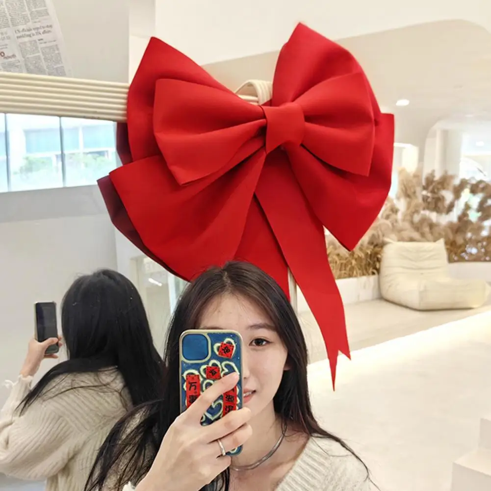 Праздничное украшение с бантом праздничное рождественское большим для дерева