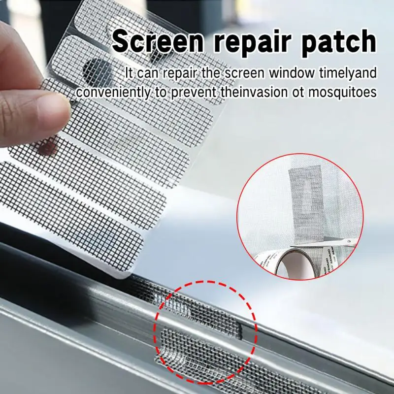 

Window Screen Repair Tape Self Adhesive Mesh Tape Net Door Fix Patch Anti Insect Mosquito Mesh Broken Holes Repairing Tape Tools