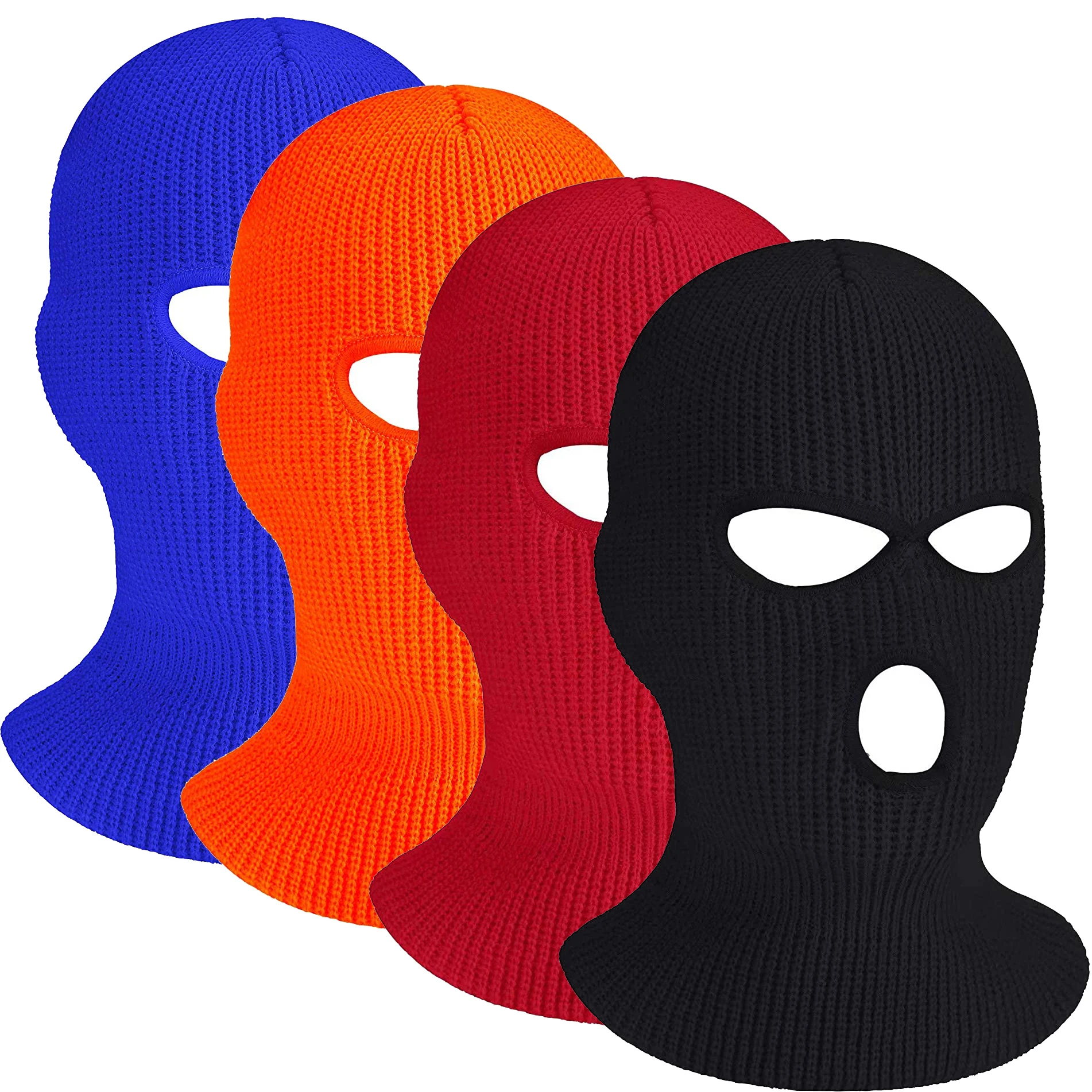 

3 Holes Full Face Mask Winter Ski Sports Balaclava Masks Head Cover Knitted Ski Skullies Beanies Men Women Hat Cap Headwear
