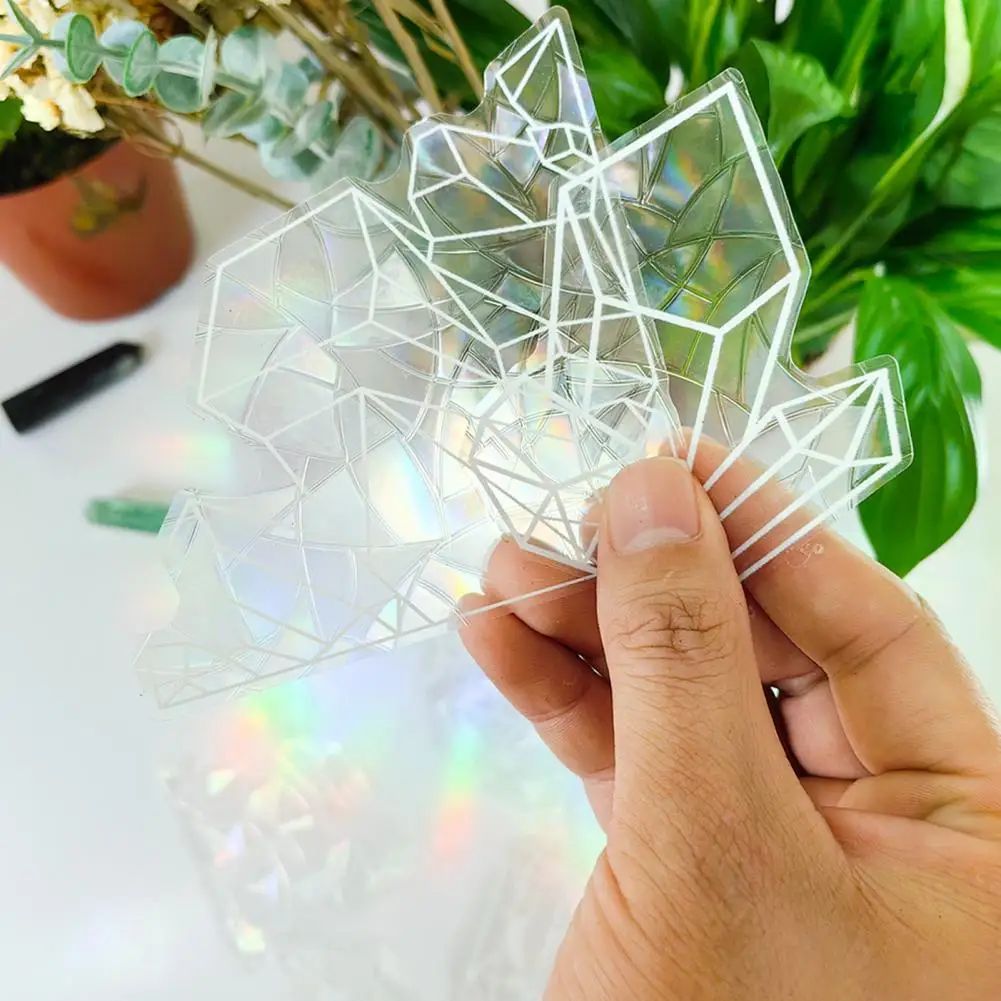 

Window Sticker Practical Removable Transparent Rainbow Prism Static Window Glass Decal Party Supplies