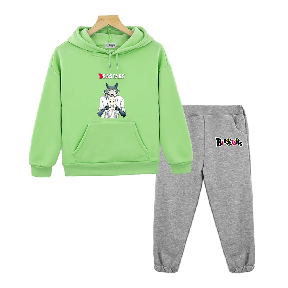 Legosi and Haru Pullover Beastars Hoodie Boy Clothing Set Kids Sweatshirts Suit for Girl Pants+top 2pcs Kawaii Children Costume
