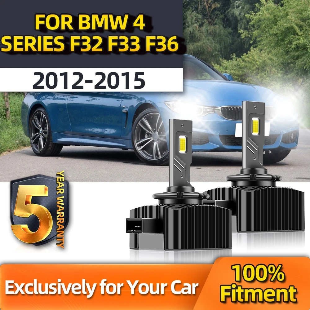 

TEENRAM 2pcs LED Headlight HID 30000LM Car Lamp 6500K Turbo Light Automobile For BMW 4 Series F32 F33 F36 2012 2013 2014 2015