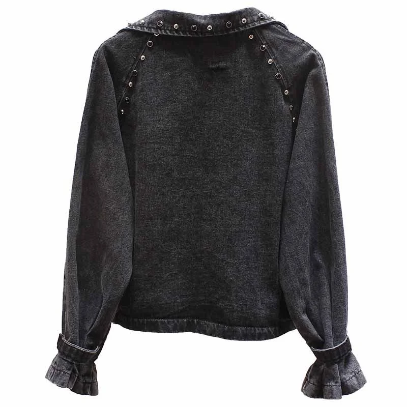 Куртка женская джинсовая в Корейском стиле свободная ветровка гонконгском с