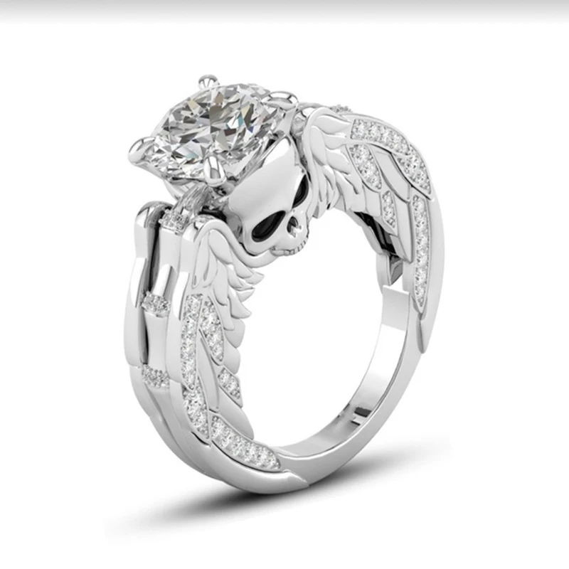 Кольцо с большим кристаллом для мужчин и женщин винтажное вечернее Ювелирное