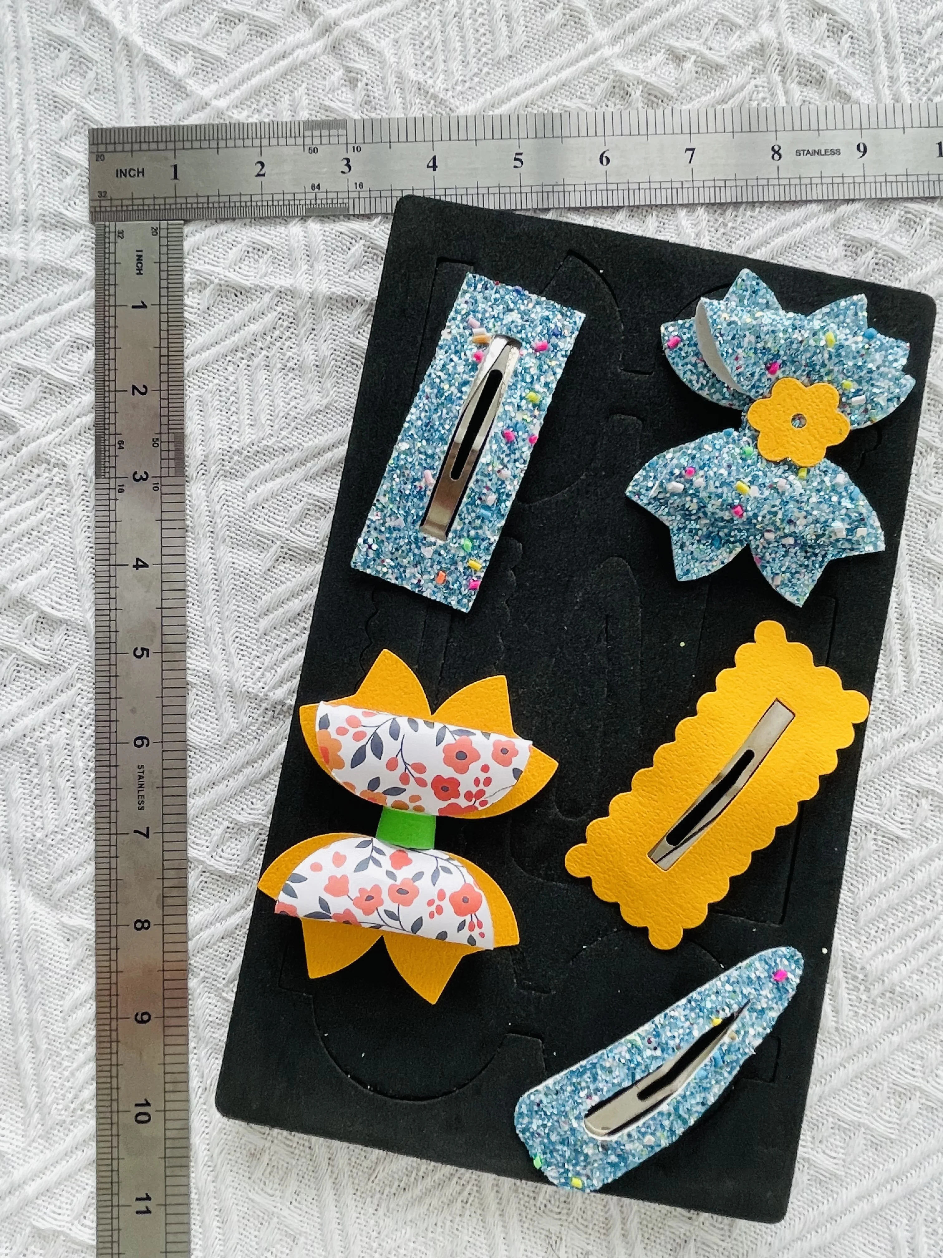 

Qingcang. Multi style bowknot hairpin. Wooden knife mold is suitable for general machines in the market