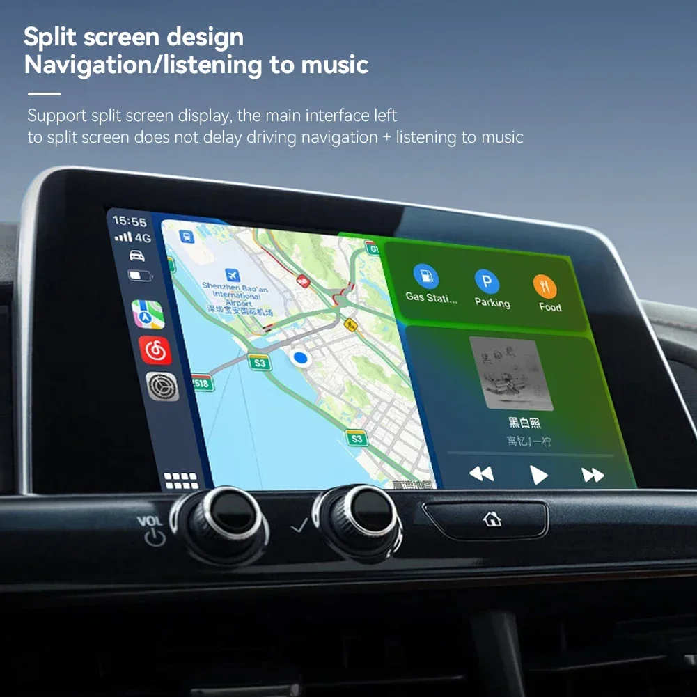 2 в 1 Carplay Android Auto Mini Box Беспроводной адаптер Проводной к беспроводному для телефона