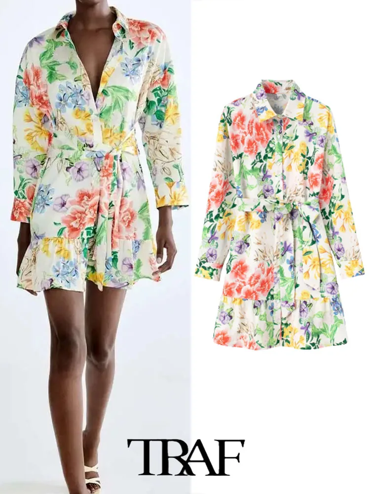 

Летнее Модное Новое Многоярусное мини-платье TRAF ZA ree 2022, женские повседневные платья, Вечернее приталенное сексуальное платье