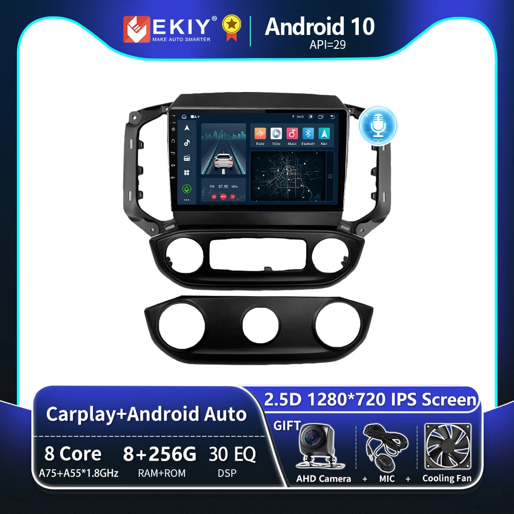 

EKIY T8 8G 256G для Chevrolet Blazer Colorado S10 2017 2018 автомобильный радиоприемник мультимедийный плеер навигация GPS Android стерео CarPlay