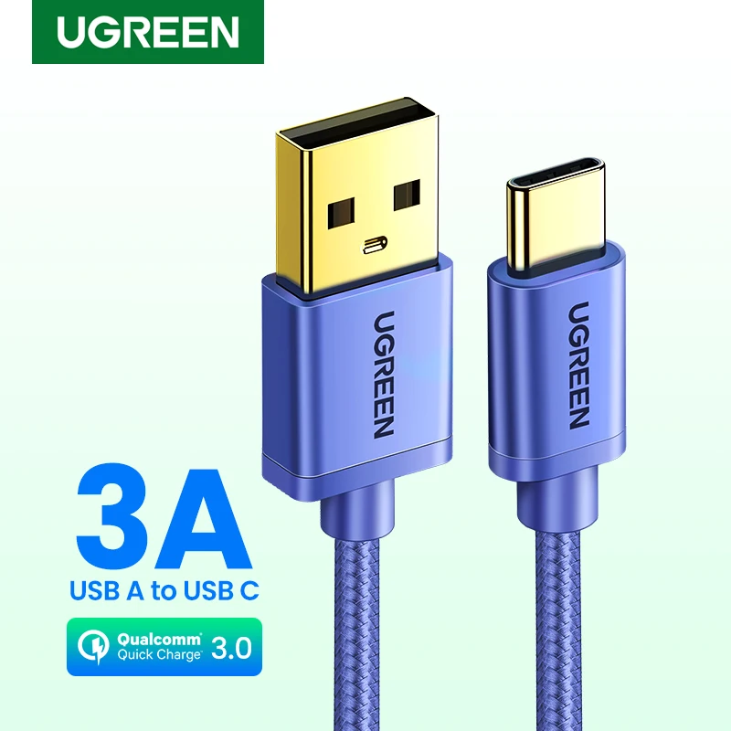 

UGREEN USB Cable 3A USB C Cable for Samsung S21 Xiaomi Type C Charging Cable Phone Accessories USB Type C Cord