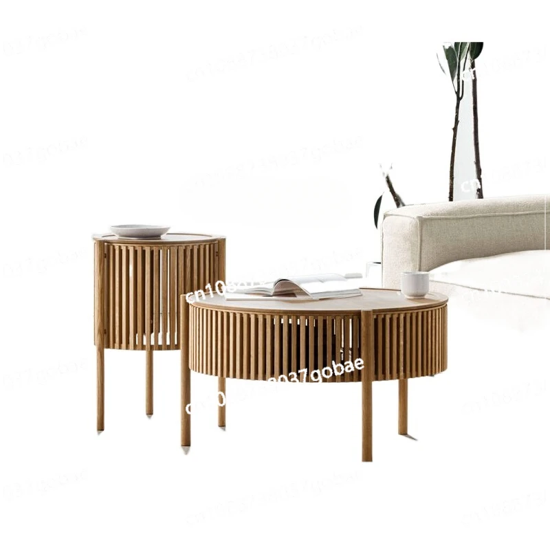 ZC Чайный столик из массива дерева приставной бревенчатый ретро средний древний