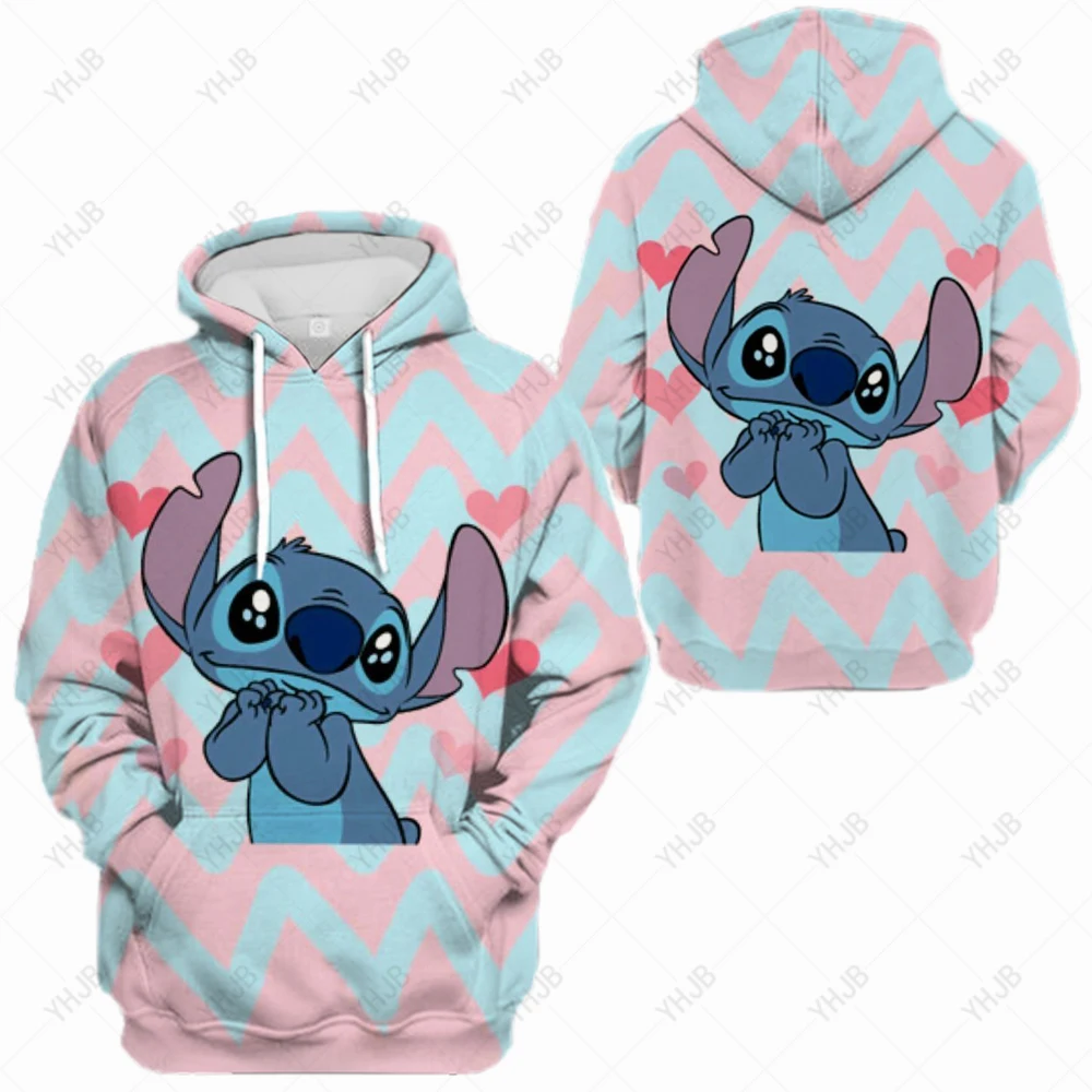

2023 Fashion Casual Funny Stitch Hoodies Men Women Children Disney Anime 3D Print Sweatshirts Boy Girl Kids Pullover Cool Tops