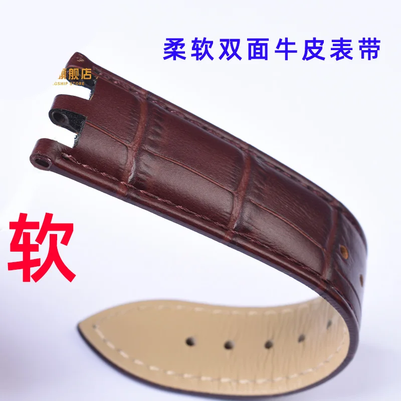 High quality double notch watch strap 22mm, for Versace V-RACECHRONO genuine leather watch strap GTM accessories