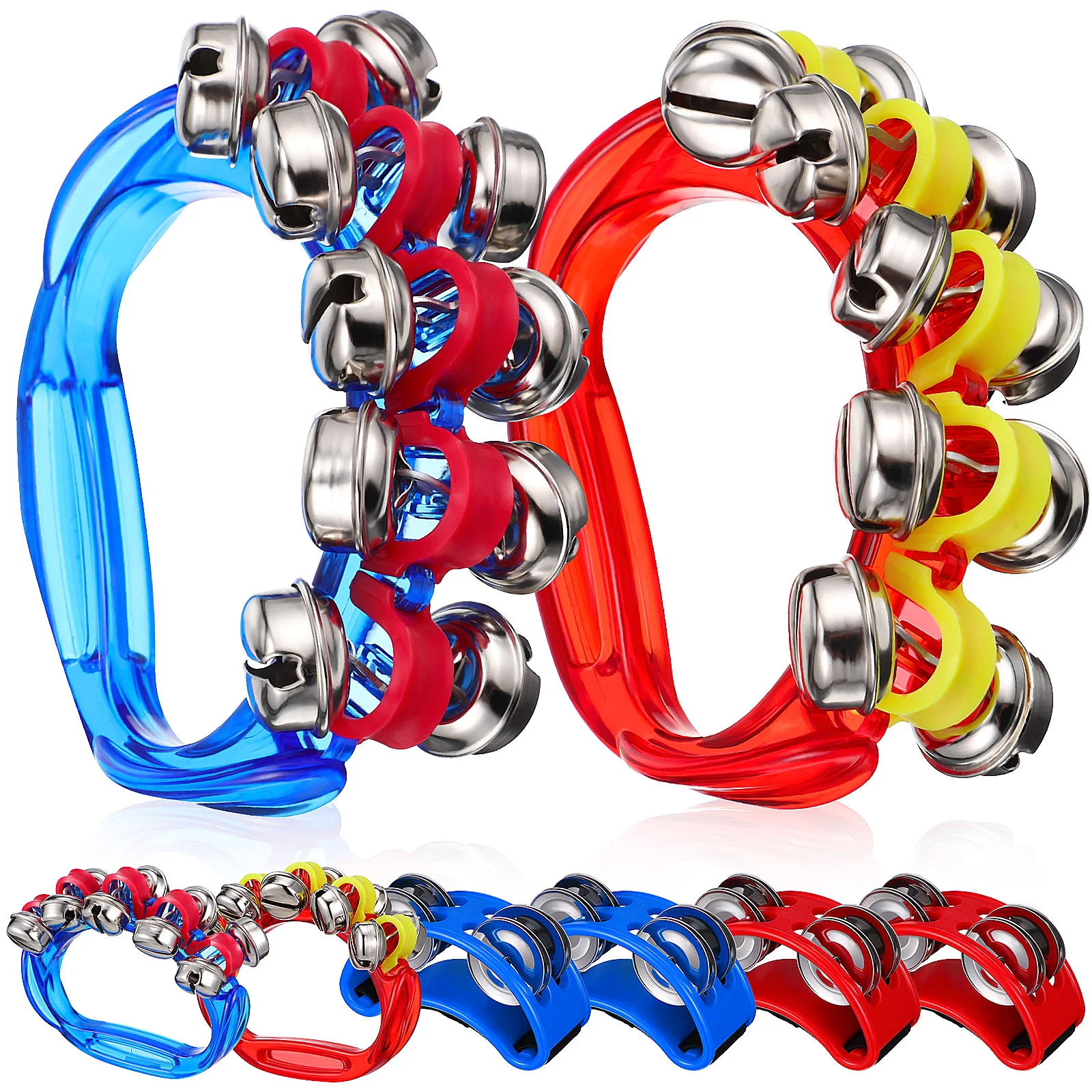 

8 Pcs Toy Hand Bells Band Shaking Christmas Party Decoration Favours Shakers Musical Instruments Kids For Metal Child