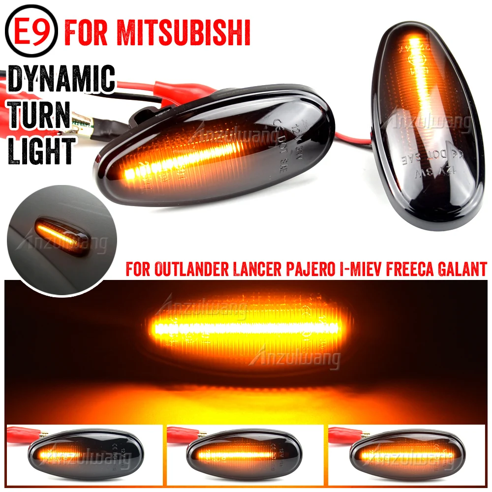 

Dynamic Blinker LED Side Marker Light Tuan Signal Lamp For Mitsubishi Outlander Lancer Freeca Pajero Eclipse Galant Space I-Mie