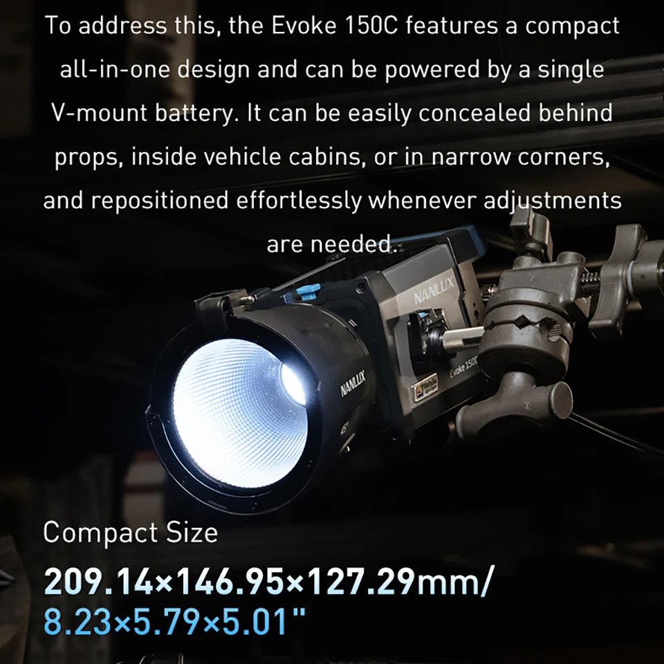 Фото Светодиодный прожектор Nanlux Evoke 600C RGB CRI96 TLCI 97 1000-20000k заполняющий свет для фотостудии включает 25 °   Отражатель №2