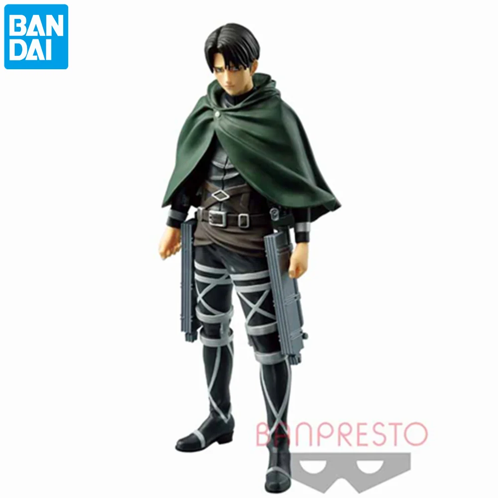 

Original Attack on Titan Levi PVC Action Figures 16cm Bandai BANPRESTO Shingeki no Kyojin Anime Figurine Model Toys With Box