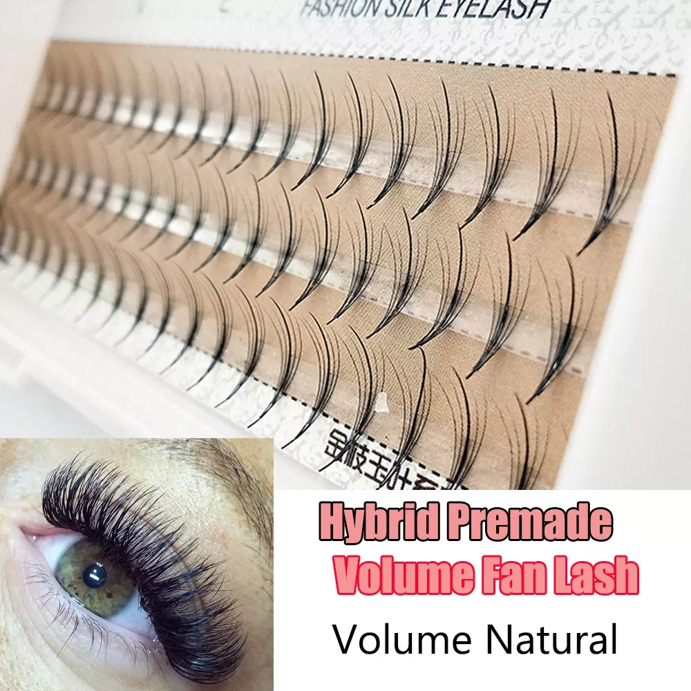 

Hybrid Fan Lashes Premade Volume Fan Eyelash Extension Flat Volume Effect Handmade Long Natural Lashes Eye Makeup Tool