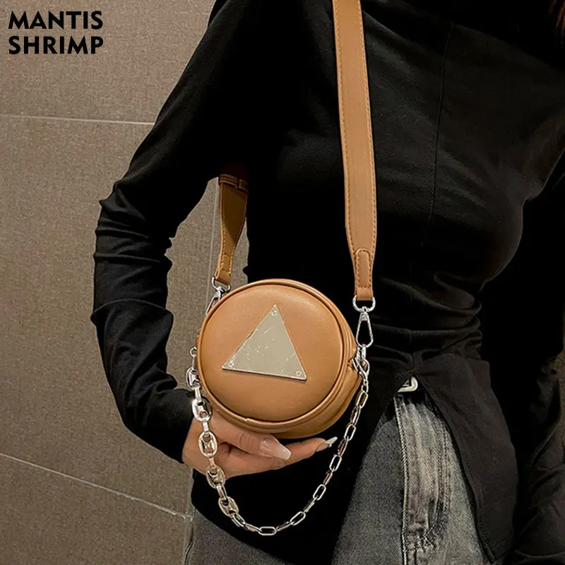 

Women Bag 2023 New Small Round Bag Girl Crossbody Bag Fashion Retro Shoulder Bags Lady Chain Bag Purses Crossbody Bags for Women