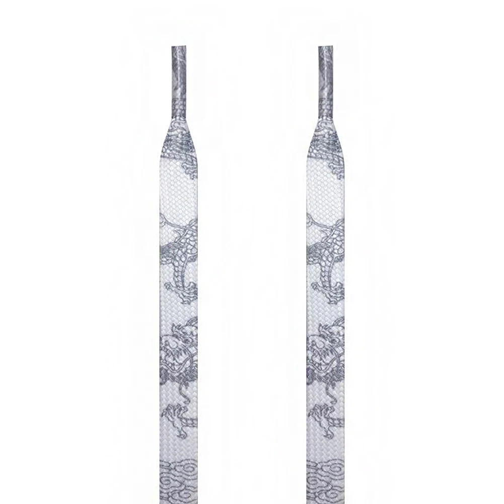 Colorful Shoelaces Dragon Printing Fashion Unisex Flat Shoe Laces High-top Canvas Sneakers Shoelace Sports Shoelaces 120-160CM