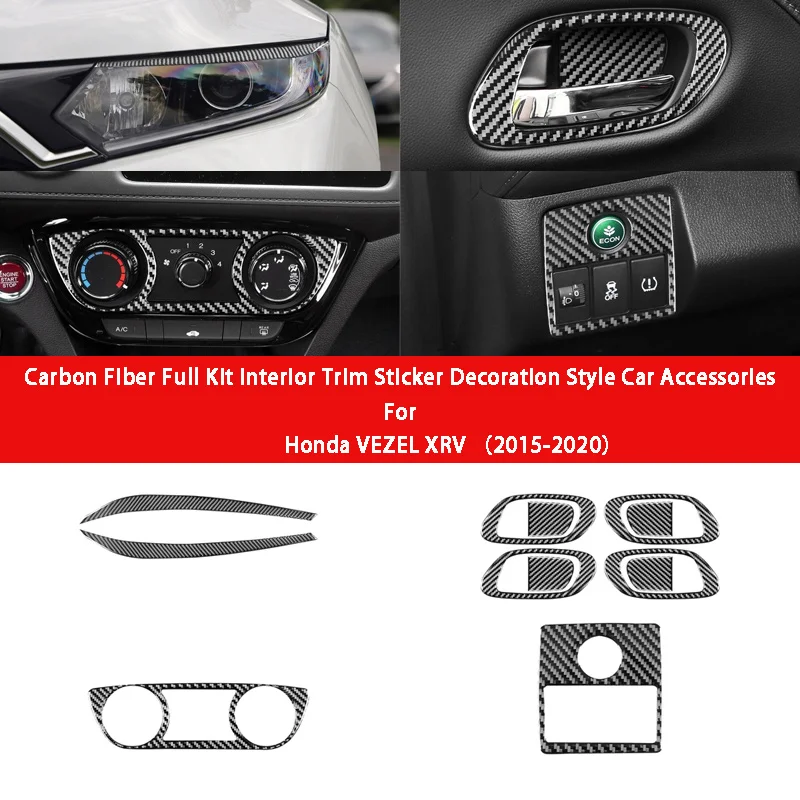 

Carbon Fiber B-Pillar Car Window Trim Interior Decoration Sticker Car Accessories For Honda VEZEL XRV 2015-2020 Car Styling