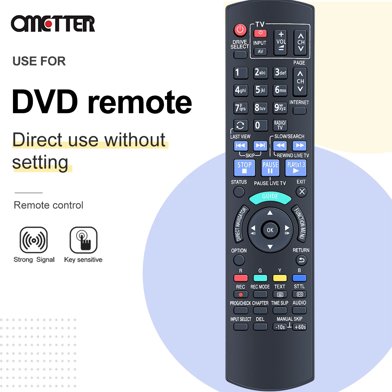 

Remote Control N2QAYB000980 Replacement for -Ray Disc DVD Player D Record I9Z7 DMRXW440 DMRXW440GL DMRXW440GLK