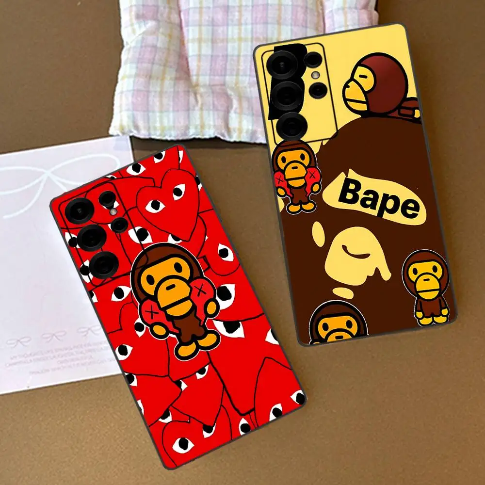 Фото Чехол для телефона с милым мультяшным дизайном обезьянки B-Bape для Samsung S24 FE, S25 Ultra, S20 Lite, S21, S30, S22, S23, S24, S22 Ultra 5G №3