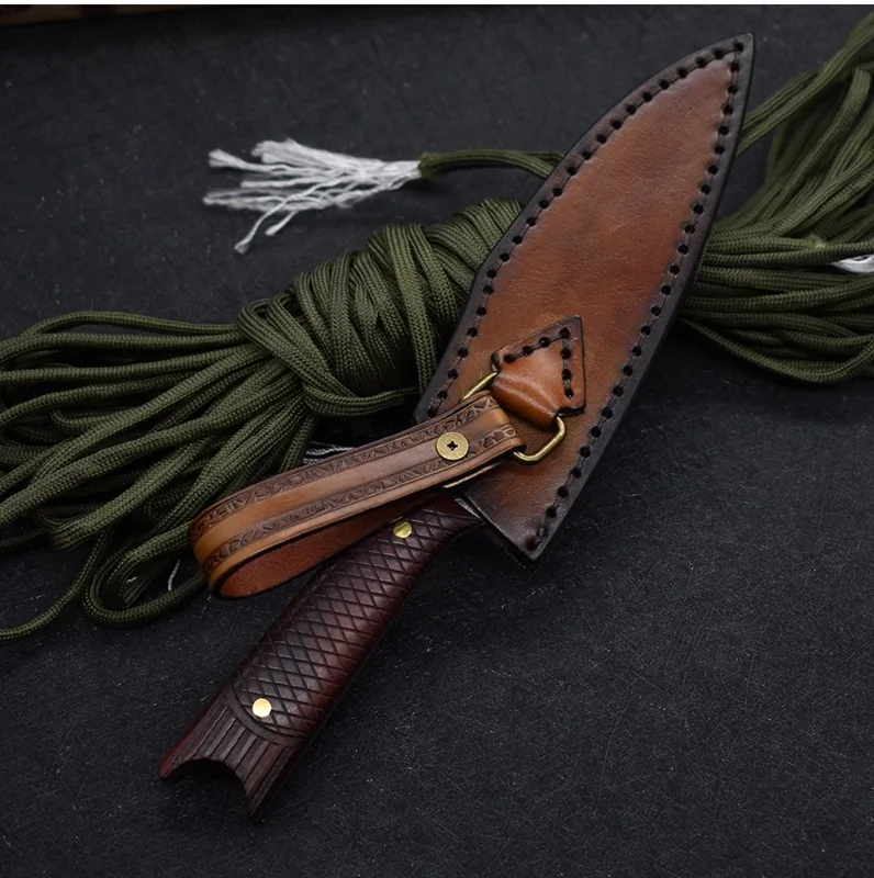 3-дюймовый охотничий нож с кобурой 67 слоев дамасское лезвие VG10 стальное очистка