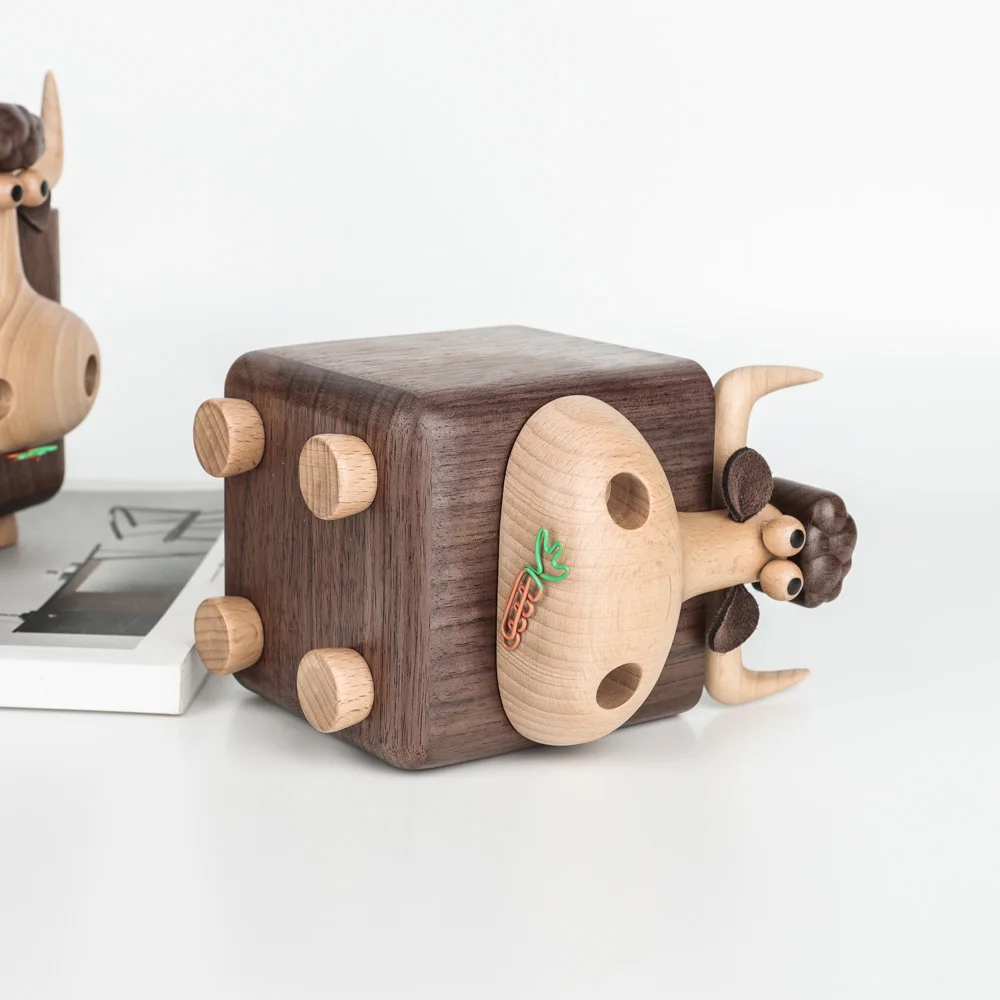 Деревянные Скульптуры В Скандинавском Стиле Фигурка Коровы/крылышки Буковый