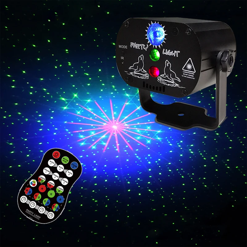 Миниатюрный RGB дискотечный светильник USB аккумуляторная лампа светодиодный