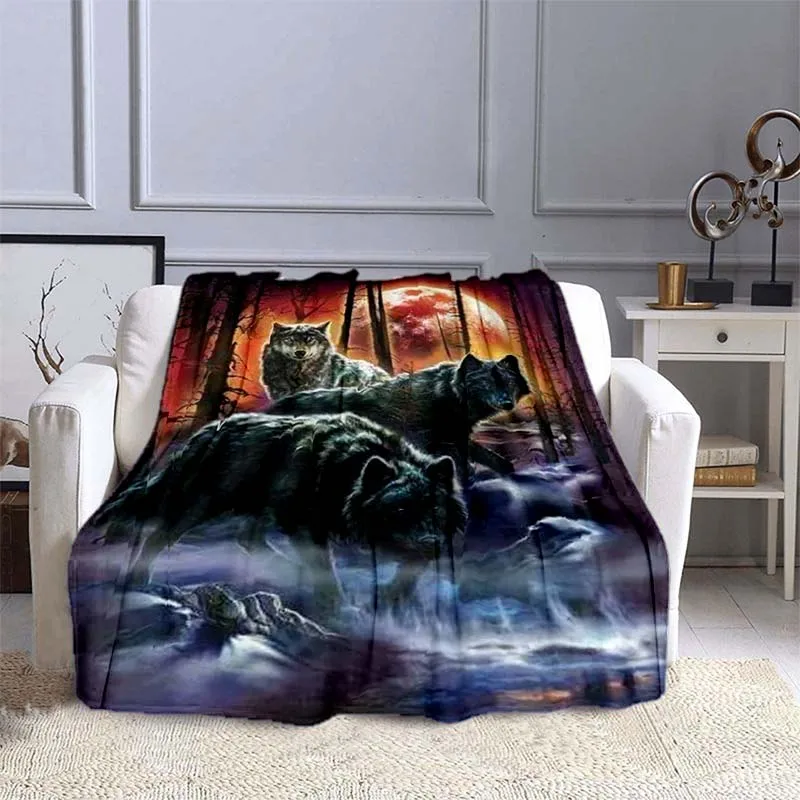 

Wild Call Blanket for Beds Wolf Totem Blanket Super Soft Warm Blanket Cover Flannel Home Blankets Portable Lousidream