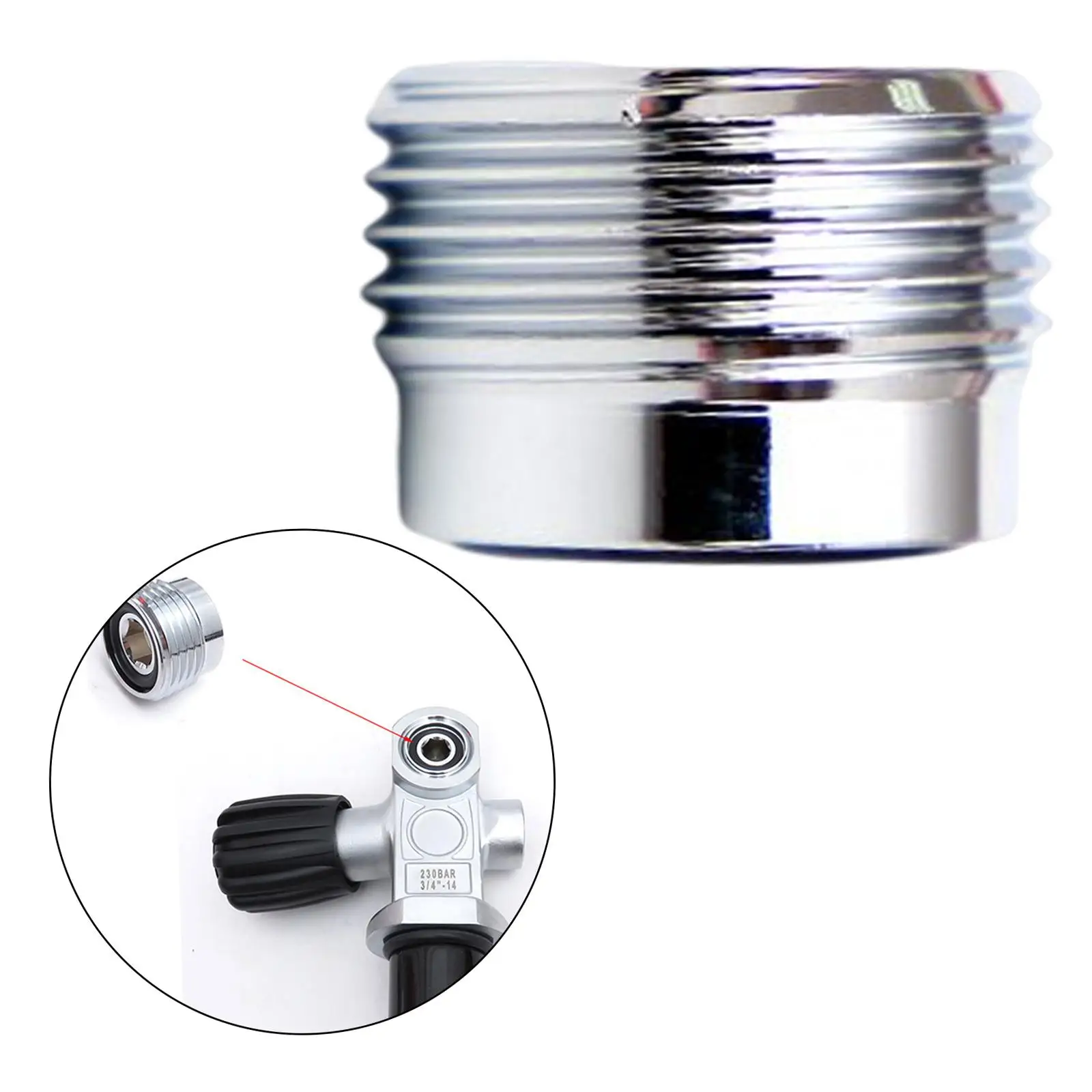 

Din to Yoke Insert Tank Adaptor Water Sport Scuba Diving