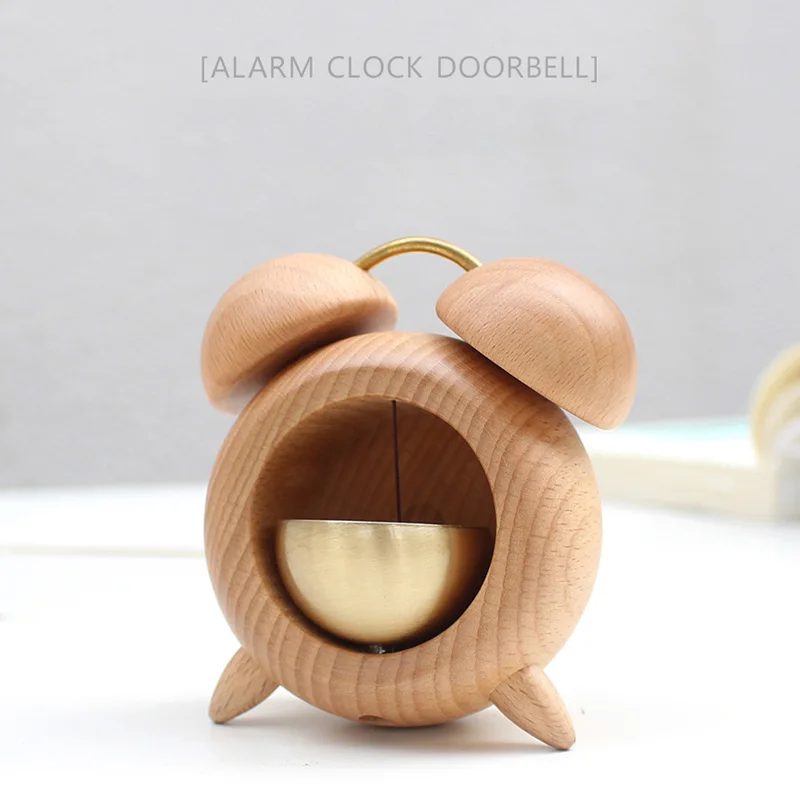 

Clock Doorbell Shopkeepers Bell Wind Chimes Opening Door Alert Bell Cute Wooden Bell Crafts Home Decor Gifts