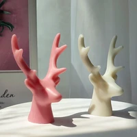 elk antler candle mold homemade christmas silicone molds cake chocolate swan mold diy fragrance stone ornament candle making