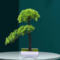 80hotenergetic fake pine bonsai easy care non fading realistic vivid meaningful artificial plant potted ornament home decor