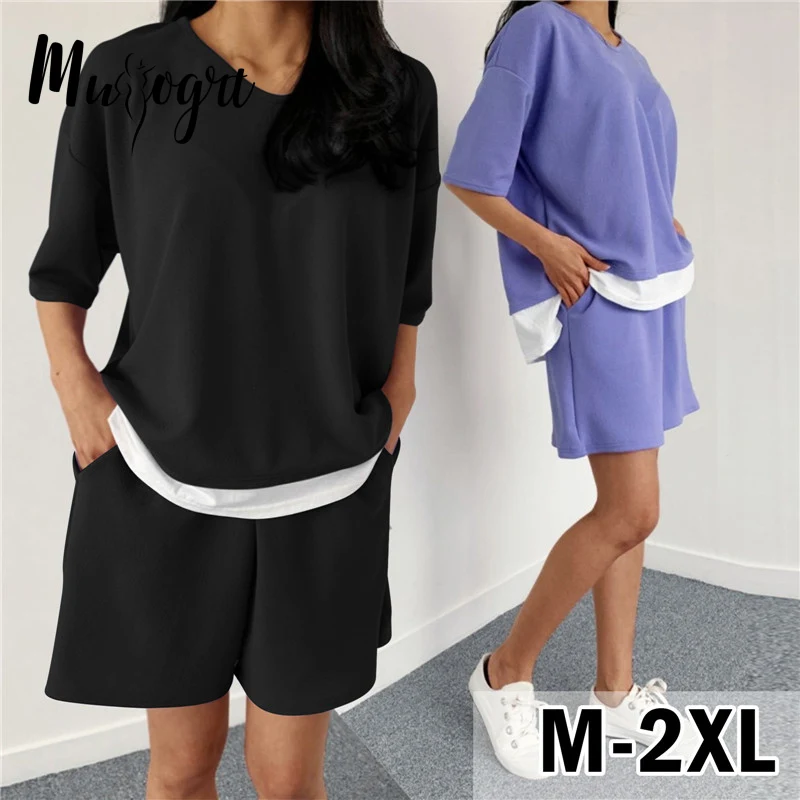 

Summer Cotton Men's and Women's Stone Label round Neck Short Sleeve Casual T-shirt set Girls Casual Clothes Set