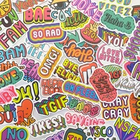 50pcs english alphabet stickers personality luggage notebook graffiti waterproof stickers aesthetic stickers anime decor