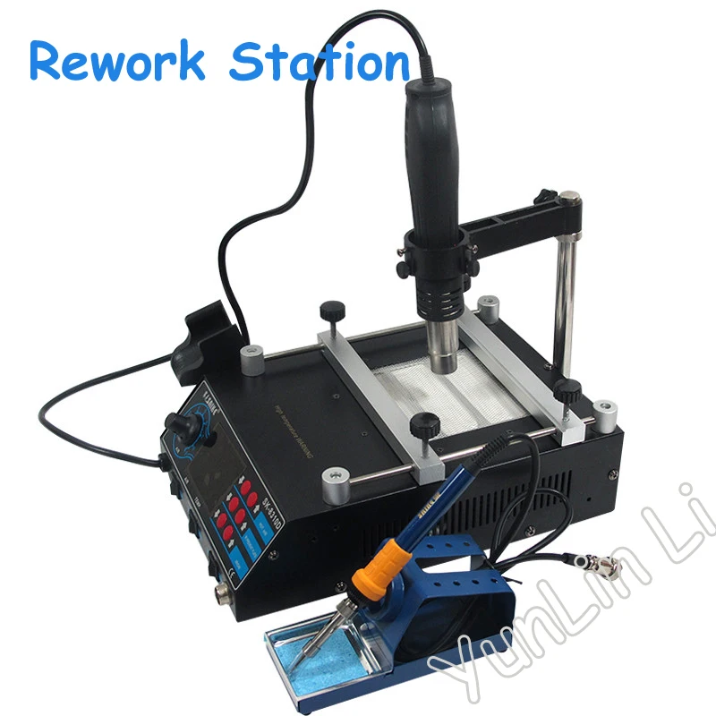 220V/110V Soldering Station 3 in 1 Hot Air + Iron Preheat 8310D