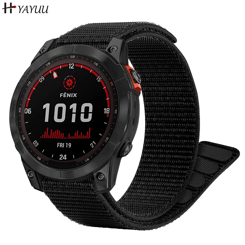 Yayuu Cinturino In Nylon Da 26 Mm 22 Mm 20 Mm Per Garmin Fenix 7X 6X Pro/Fenix 7 6 Pro/Fenix 7S 6S/Fenix 5X 5 5S Plus/Venu 2 Plus Cinturino Ad Asciuga