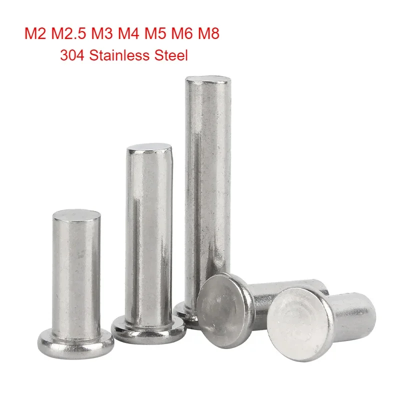 

Плоские заклепки из нержавеющей стали M2 M2.5 M3 M4 M5 M6 M8