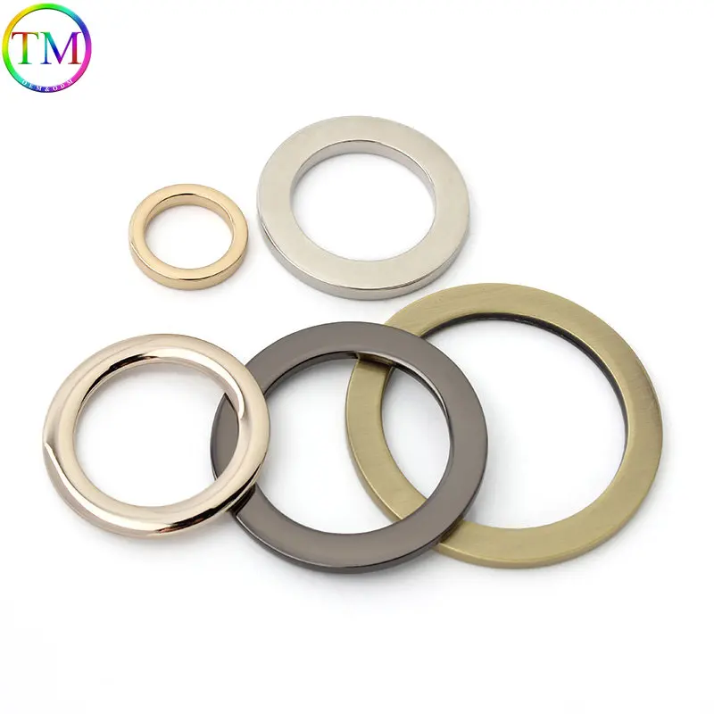 10-50 Pieces Metal Flat Custom O-Ring Bag Buckles Women Handbag Strap Clothes Decorative Clasp Loop Diy Hardware Accessories