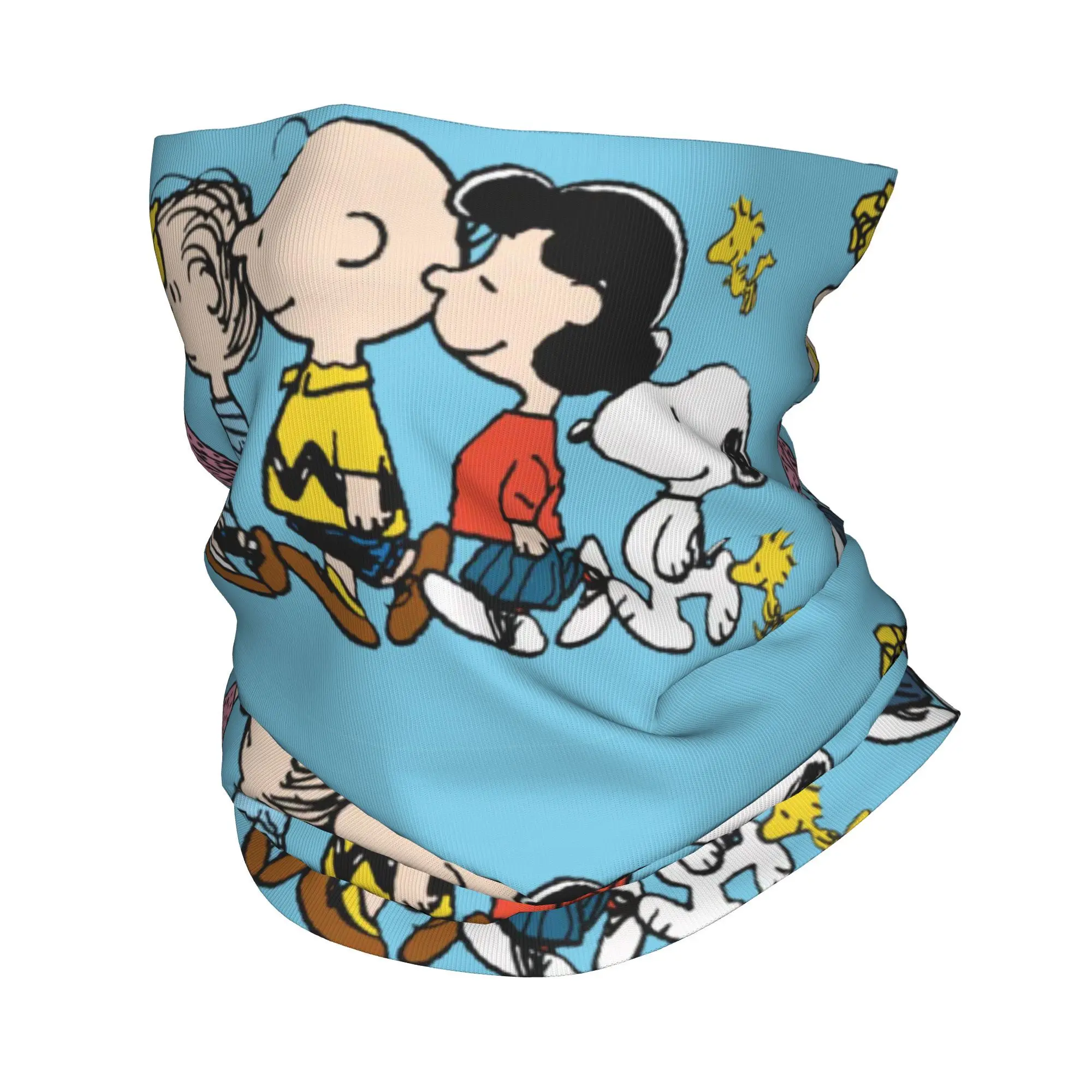 Бандана на заказ Snoopys The Gang зимняя теплая повязка шею женский ветрозащитный шарф