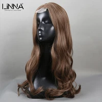 linna synthetic brown wigs for women long wavy part lace middle parting hair cosplaydailyparty high temperature fiber