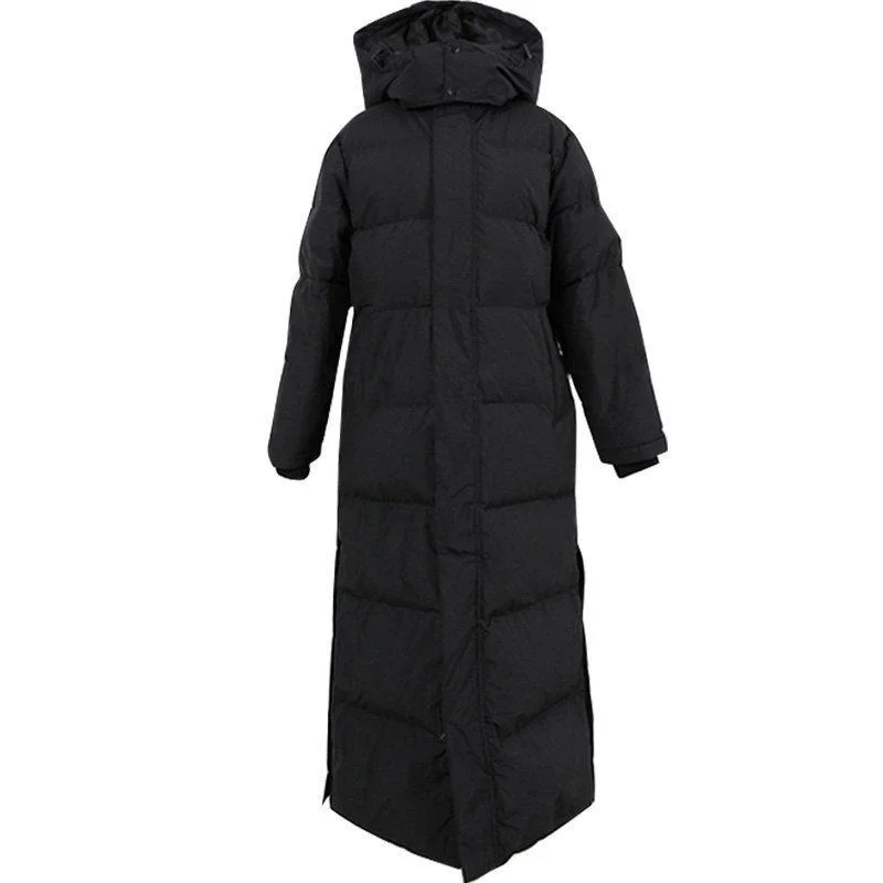 Winter Long Hooded Parka Coat Fashion Casual Thick Cotton Padded Coat -30 Degrees Loose Warm Cotton Coat Large Padded Snow Coat
