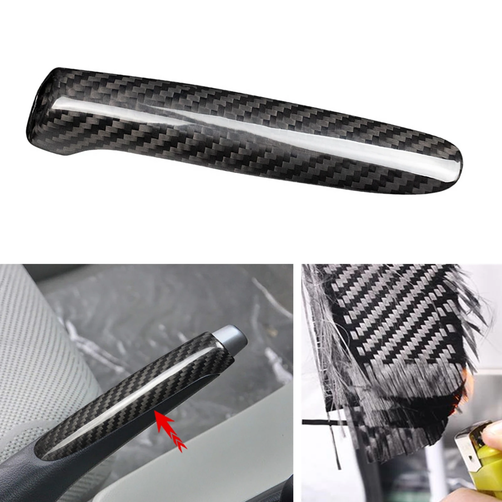 

For HONDA CIVIC 9TH 2012-2015 Carbon Fiber Car Gear Handbrake Cover Trim Shifter Handle Shift Hand Brake Shell Case Decoration