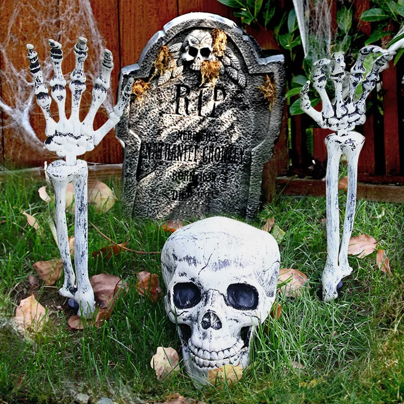 

Halloween Skeleton Bones Decoration, Spookiest Graveyard Humans Skull Spooky Scene