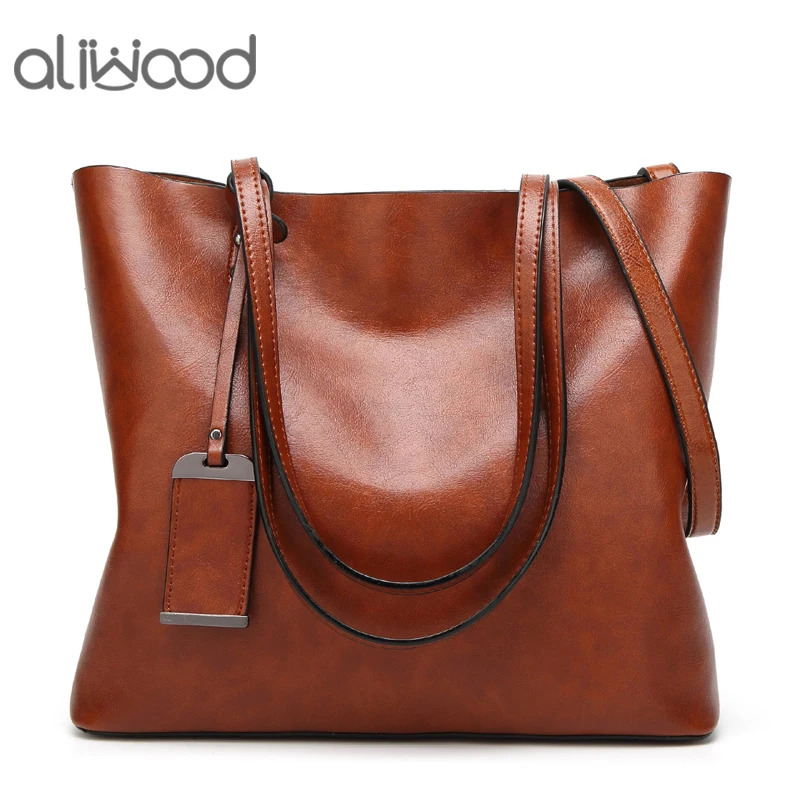

Винтажная женская сумка Aliwood, европейская Сумка-тоут, вместительные кожаные женские сумки через плечо, качественные женские сумки через плечо