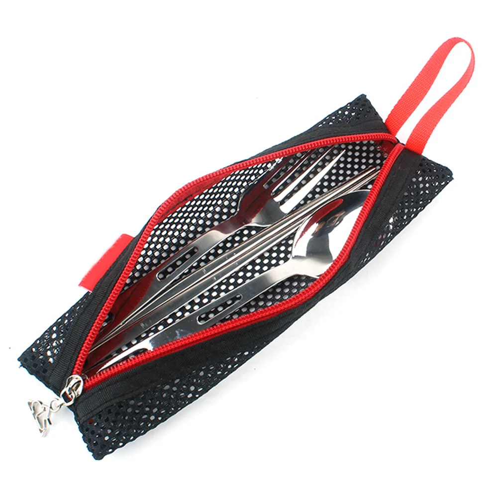 

Lightweight Stainless Steel Spoon Fork Camping Cutlery Set Easy Clean Chopsticks Tableware Travel Outdoor Practical Hiking